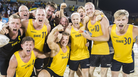 Historisk svensk medalj på beachen