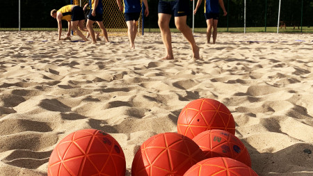 Samling för beachhandbollslandslagen